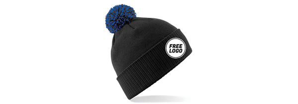 24 x Premier Ribbed Cuff Beanies + FREE Logo 