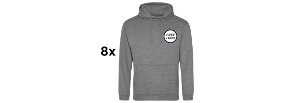 8x College Hoodies + FREE Logo