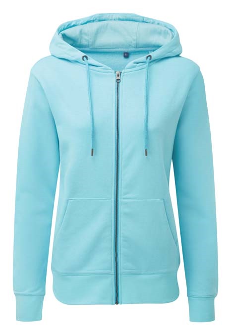 Women&#39;s zip-through organic hoodie