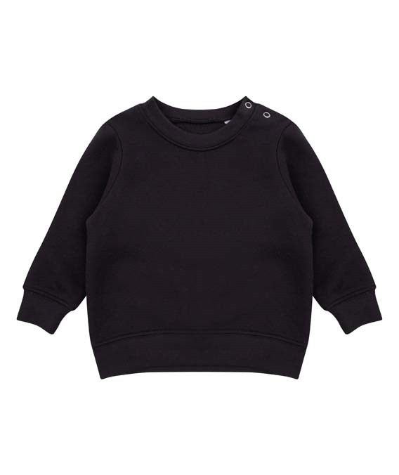 Crew neck sweatshirt with shoulder poppers