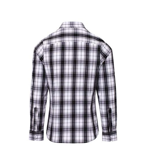 Women&#39;s Ginmill check cotton long sleeve shirt