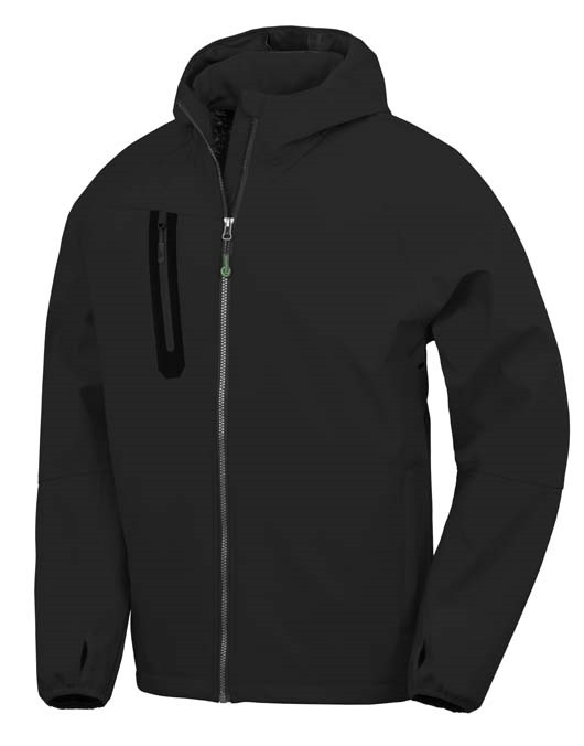 3-layer recycled printable casual hooded softshell