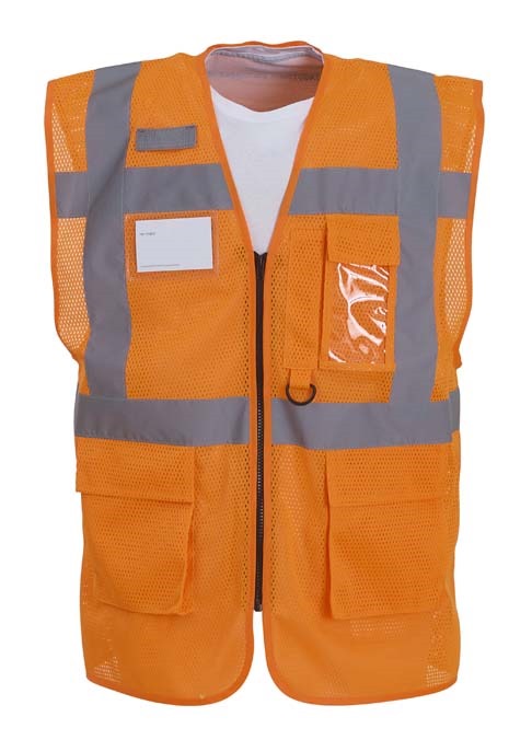 Hi-vis top cool open-mesh executive waistcoat (HVW820)